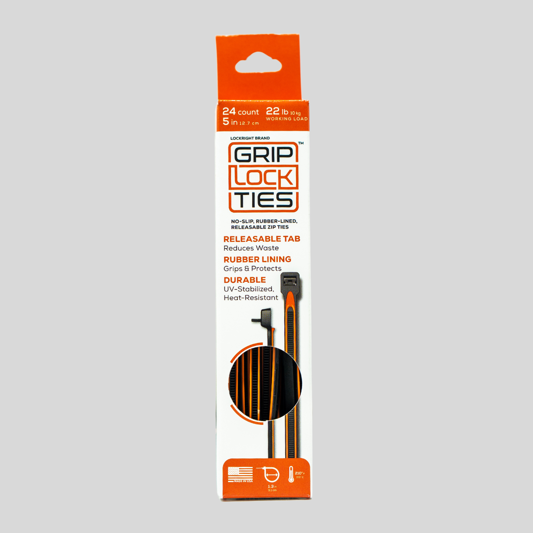 GripLockTies - Releasable, Reusable, Rubber-Lined Zip Ties