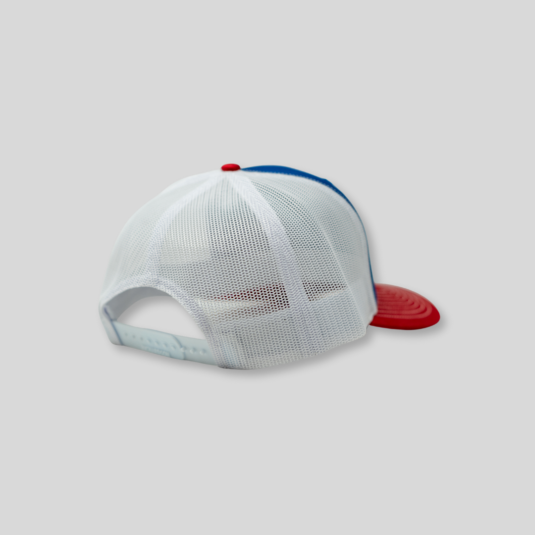 GripLockTies Trucker Hat - Red, White, Blue