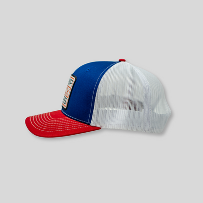 GripLockTies Trucker Hat - Red, White, Blue