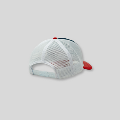 GripLockTies Trucker Hat - Red, White, Grey