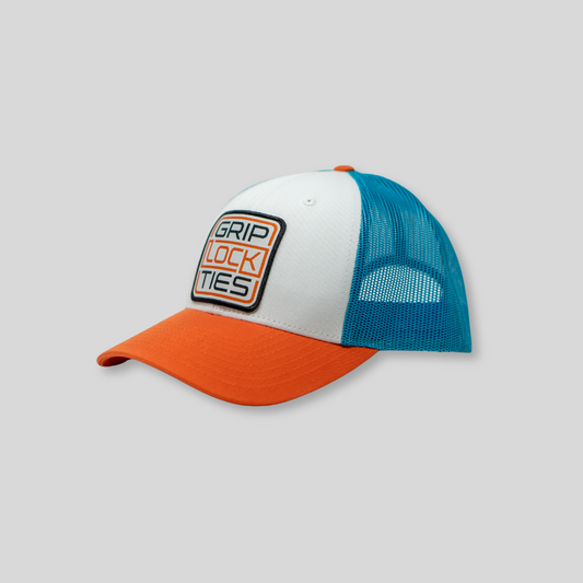 GripLockTies Low Profile Trucker Hat - Blue