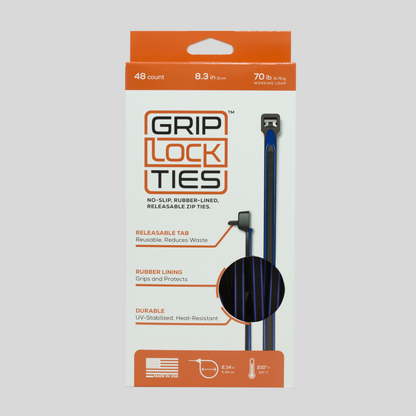 GripLockTies® 8" Ties - 48 Count