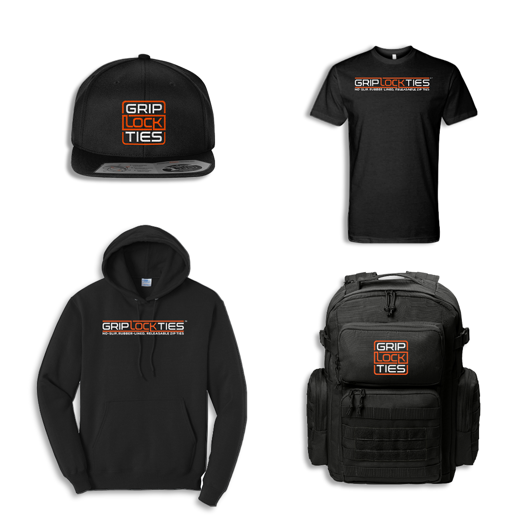 GripLockTies Tactical Backpack & Apparel Bundle