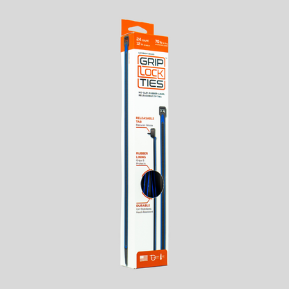 GripLockTies® 12" Rubber-Lined, Reusable Cable Ties - 24 Count