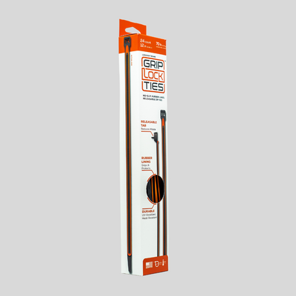 GripLockTies® 12" Rubber-Lined, Reusable Cable Ties - 24 Count