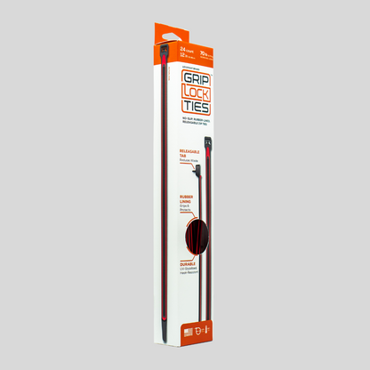 GripLockTies® 12" Rubber-Lined, Reusable Cable Ties - 24 Count