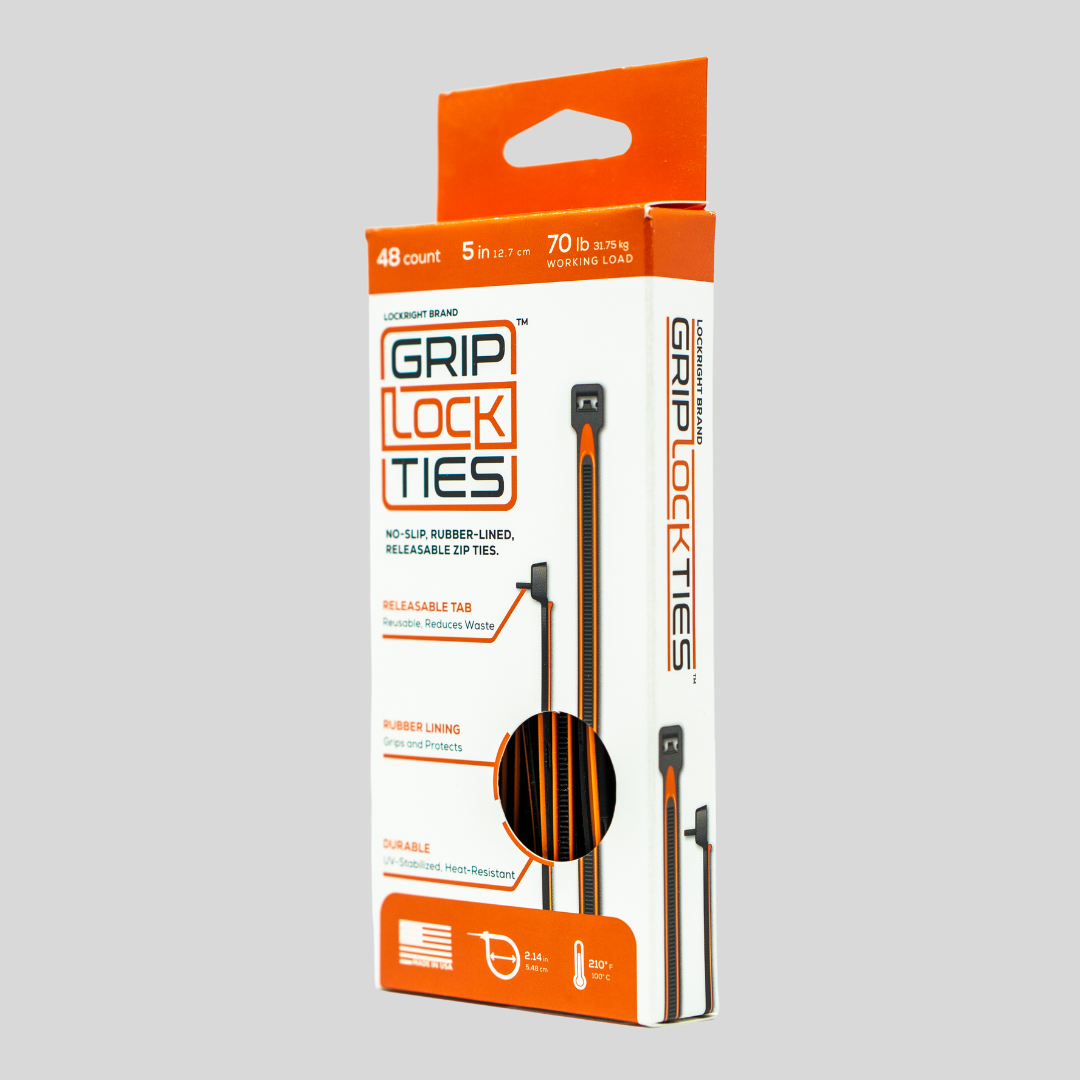 GripLockTies - Releasable, Reusable, Rubber-Lined Zip Ties GripLockTies - Releasable, Reusable, Rubber-Lined Zip Ties