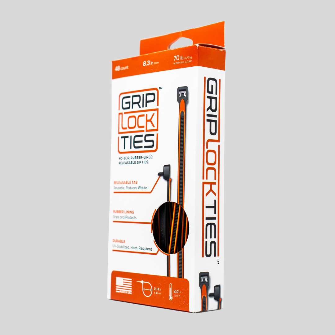 GripLockTies - Releasable, Reusable, Rubber-Lined Zip Ties GripLockTies - Releasable, Reusable, Rubber-Lined Zip Ties